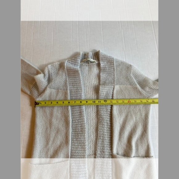 ALL SAINTS All Saints Cardigan Cotton/Mohair Sweater Light Gray/Cream XS Small - Picture 9 of 10